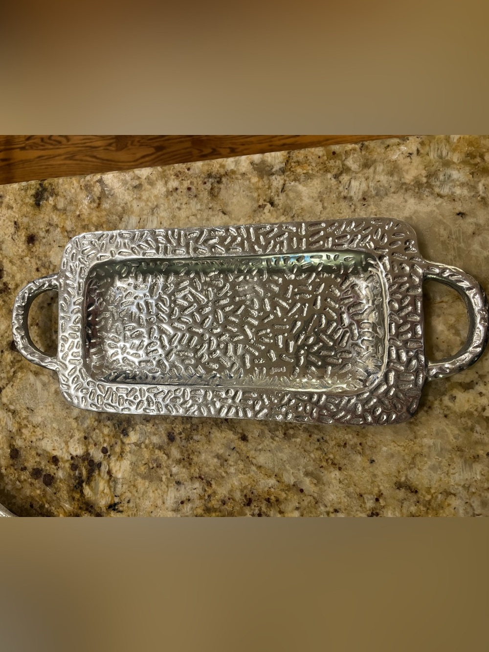 Vintage Pewter Tray - Made in Mexico